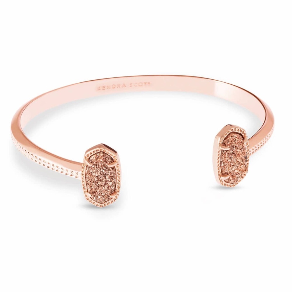 Kendra Scott Elton Rose Gold Cuff Bracelet in Rose Gold Drusy